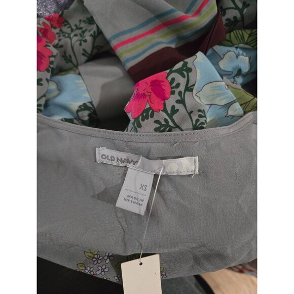 Old Navy Floral Long Sleeve Mini Dress Size XS Kimono Y2k Boho Babydoll NWT - Picture 5 of 10